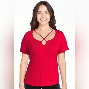No Boundaries Juniors' Strappy T-Shirt Size XS (1)